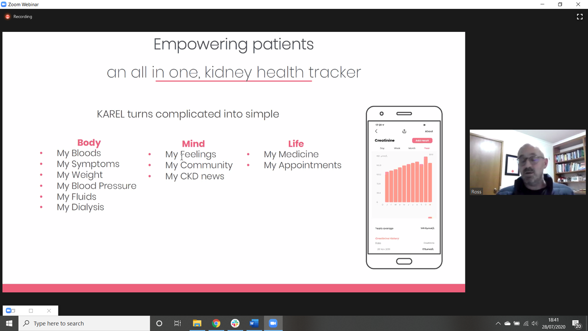 australia_tsn's tweet photo. . @wearekarel with a great, clear slide on how the service works and how it empowers patients with kidney disease ๐
#CC2SS #StartupVic https://t.co/ipnFdiix9S