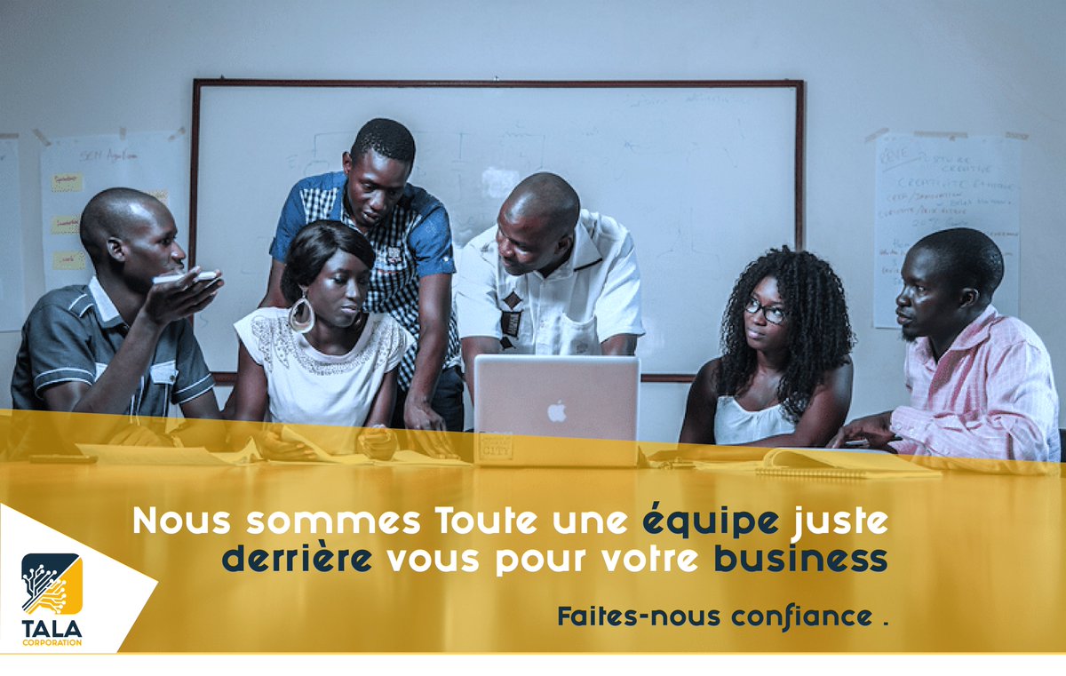 TalaCorporation's tweet photo. Pourquoi nous sommes le partenaire Digital qu'il vous faut ? 
TALACORP une équipe jeune et certifiés en plusieurs technologies de l’information et de la communication.
Pour plus d'infos, consultez: https://t.co/0i4MzPjpyw
#transformationDigital #talacorp #webmarketing #solutionIT https://t.co/c1Oc29ZtJq