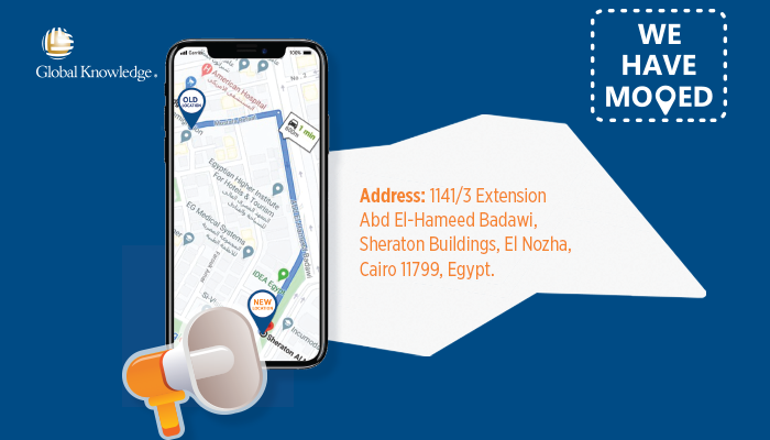 GlobalMea's tweet photo. We are excited to announce that GK Egypt is Relocating to a New premises in Sheraton.
Effective 16th August, 2020
New Address: 1141/3 Extension Abd El-Hameed Badawi, Sheraton Buildings, El Nozha, Cairo 11799, EGYPT
Address on Google Maps: https://t.co/WmBHE4T6Mr
#Global_knowledge https://t.co/rr0M461Xfq