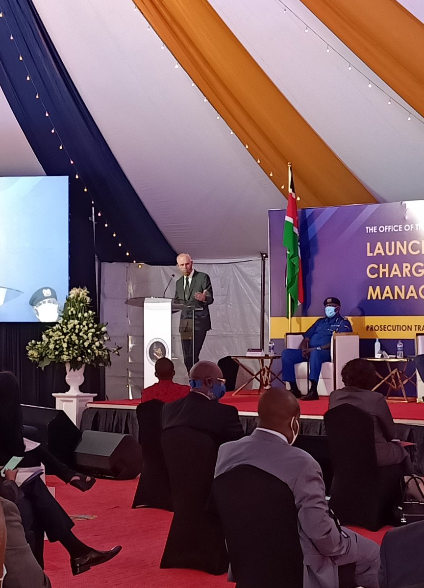 TAG_Kenya's tweet photo. "We are proud to support the launch of these documents for transformation especially on decision to charge and plea bargaining" European Union Ambassador to Kenya, AMB. Simon Mordue. #DecisionToCharge_ODPP #ODPPCaseManagement @ODPP_KE https://t.co/XguIiJfOJp