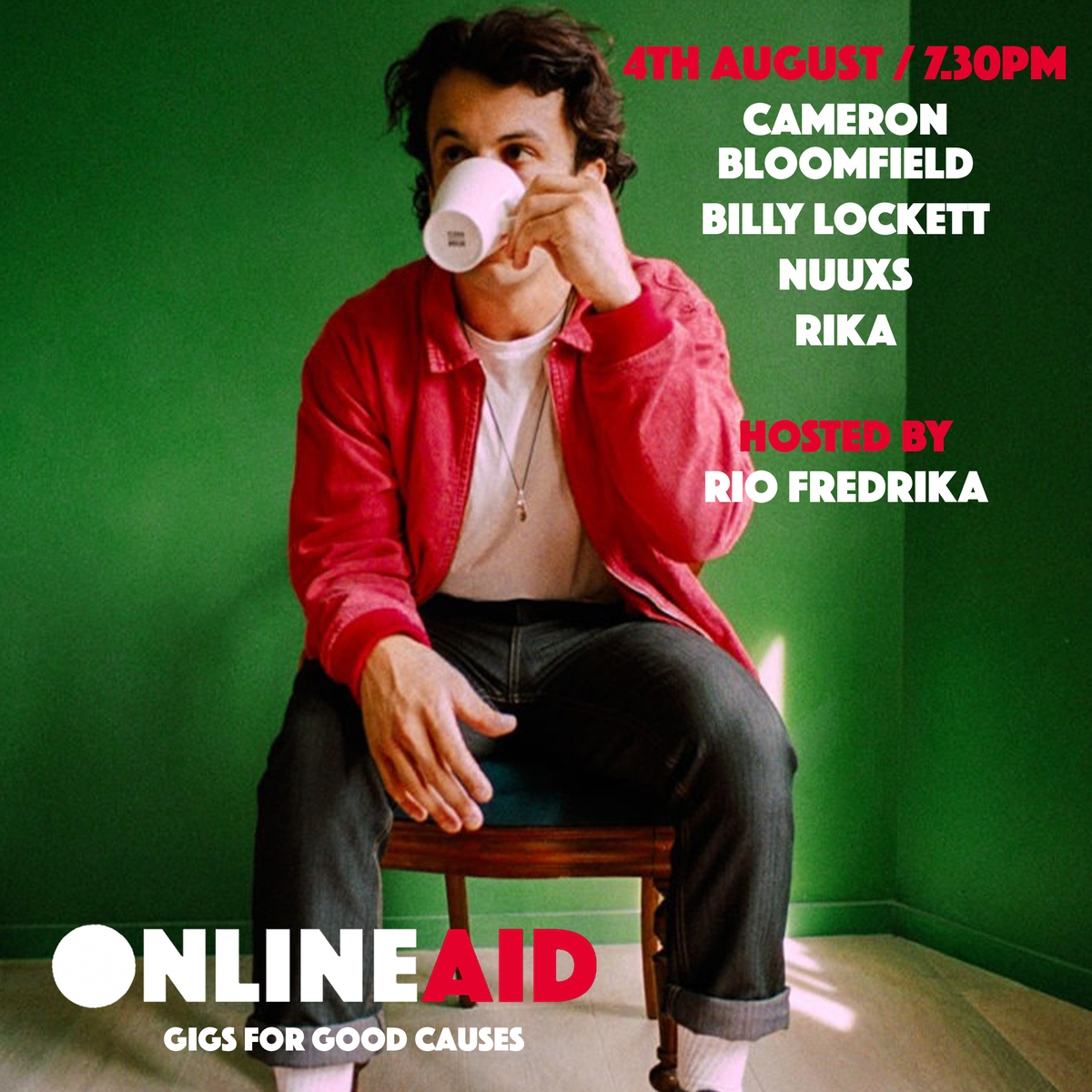 OnlineAid_'s tweet photo. The #CharitySector🎗 is in need of innovative ways to start #Fundraising 

@OnlineAid_ brings you @rikaofficial @NUUXS @cambloomfield @billylockett performing from home to make a difference.

⏰ 7.30pm
🗓 4 August
🎟 https://t.co/NXgKp5zijp👈

#OnlineAid #Charity https://t.co/bIex3eV1Oq