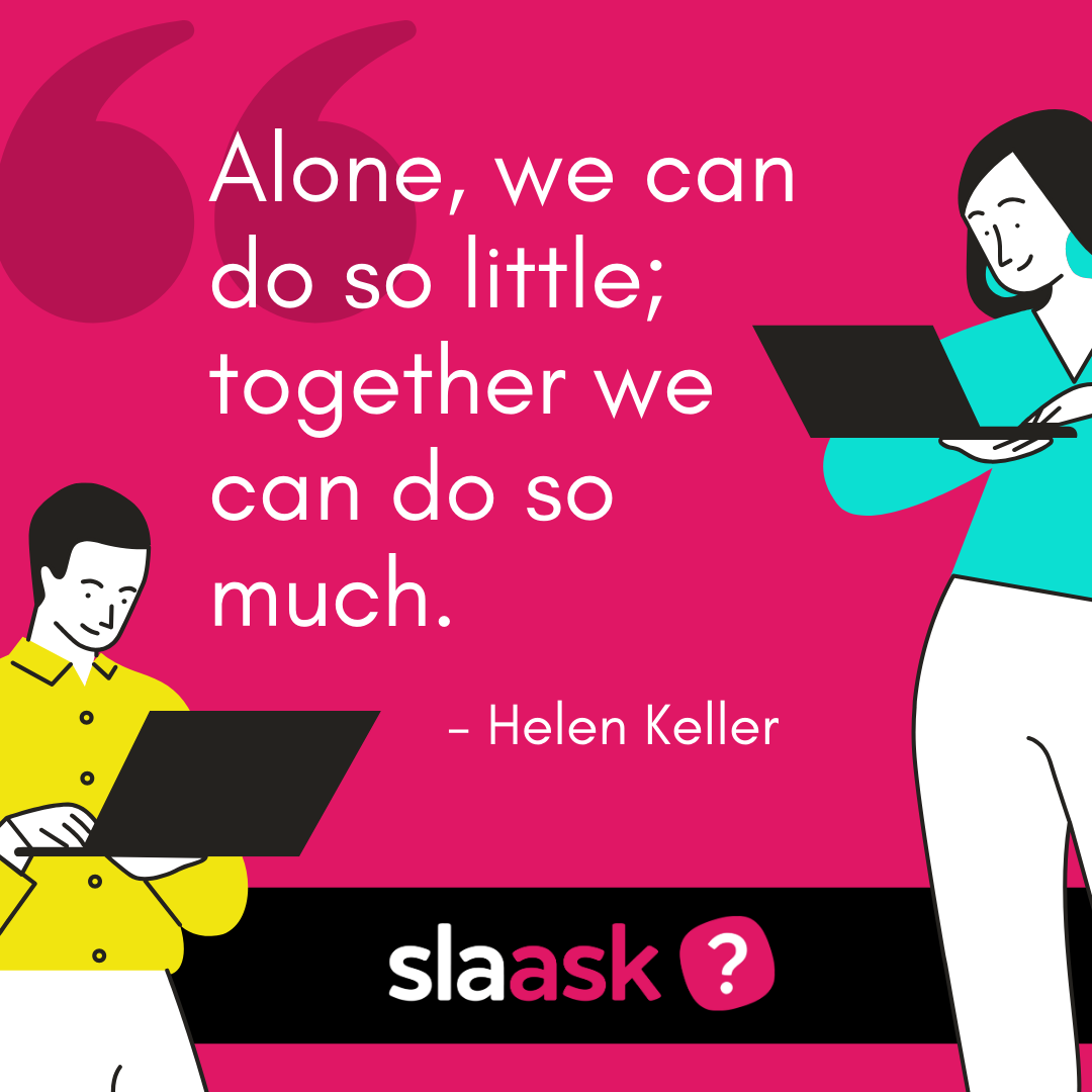 Alone, we can do so little; together we can do so much. - Helen Keller
get.slaask.com