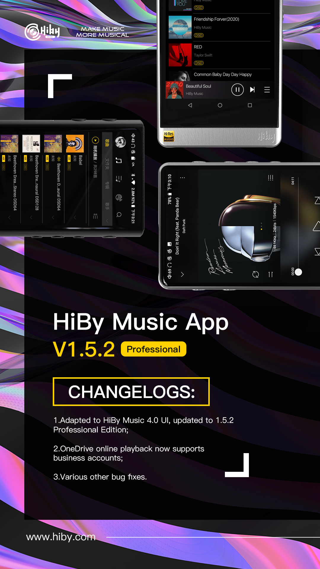 HiBy Music on Twitter "HiBy Music Professional Edition 1.5.2 updated