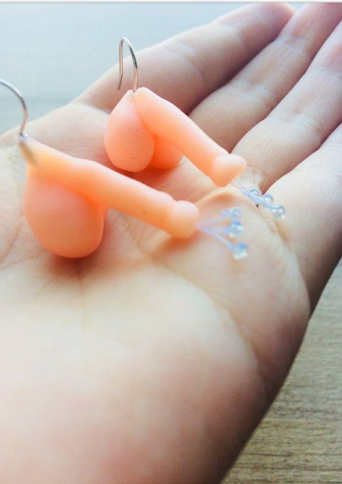 What a nice pair of earrings! 😂😂👀👀. I can't wait to wear this.  #penisearings #fun #penisearingswithballs<a href="/tag/fun"class="tags"><span>#fun</span></a><a href="/tag/penisearings"class="tags"><span>#penisearings</span></a><a href="/tag/penisearingswithballs"class="tags"><span>#penisearingswithballs</span></a>