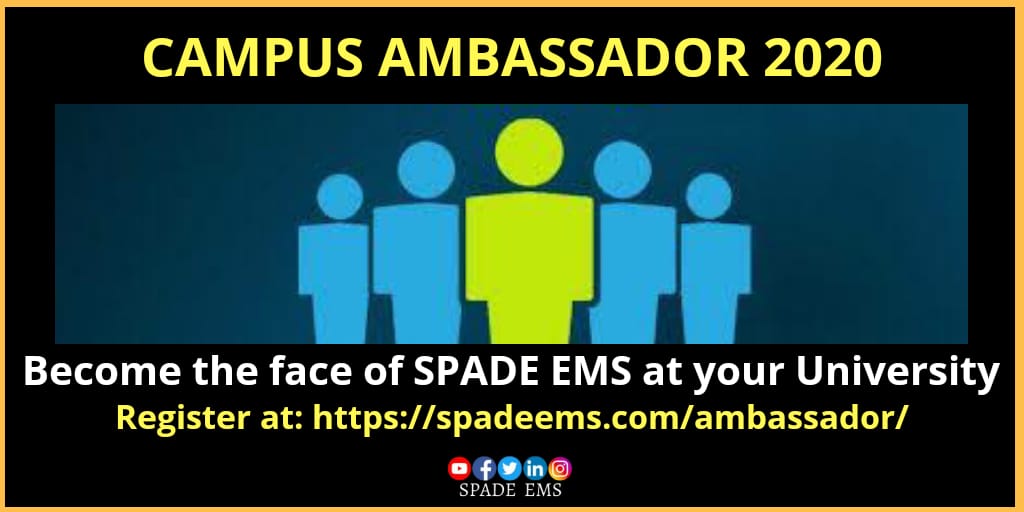 EmsSpade's tweet image. The Spade EMS also runs campus ambassador program is a platform for students of different universities and colleges, who are passionate about program to start and run an active programming club in their university.

#spadeems #marketingspade #campusambassadorprogram