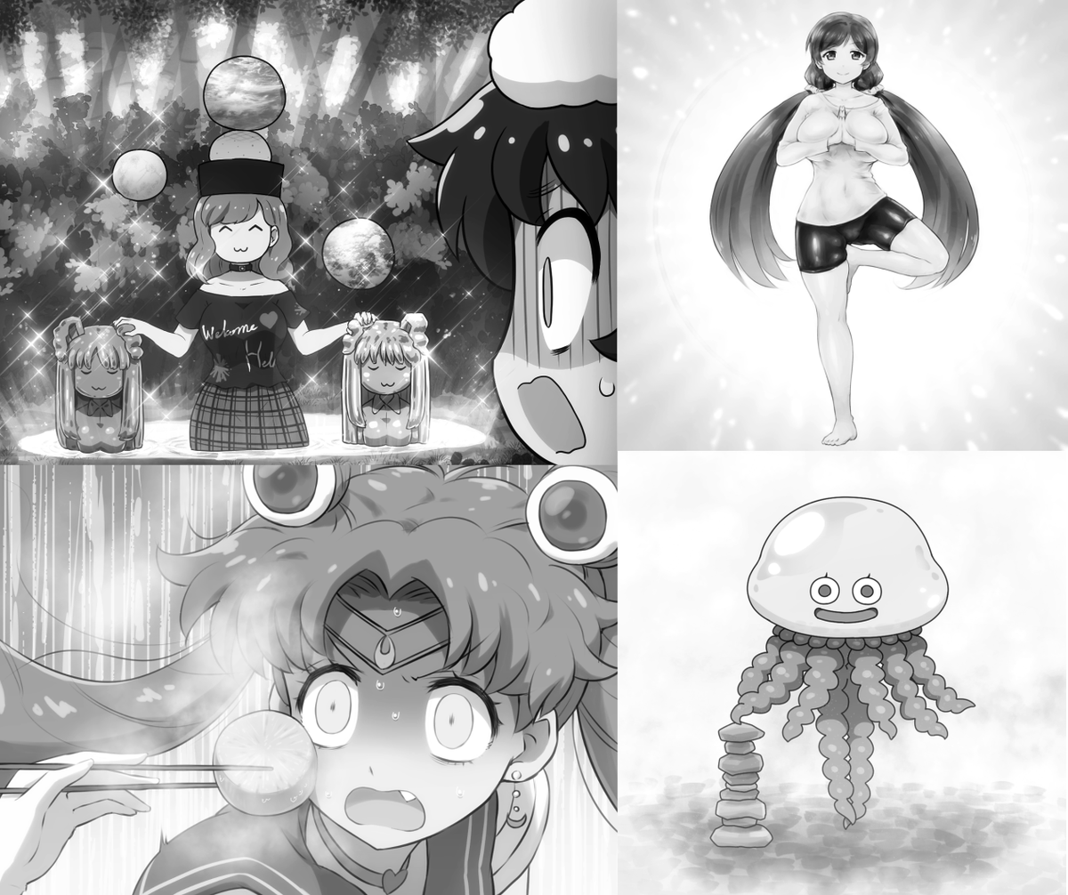 #絵をモノクロにするとかっこいい 