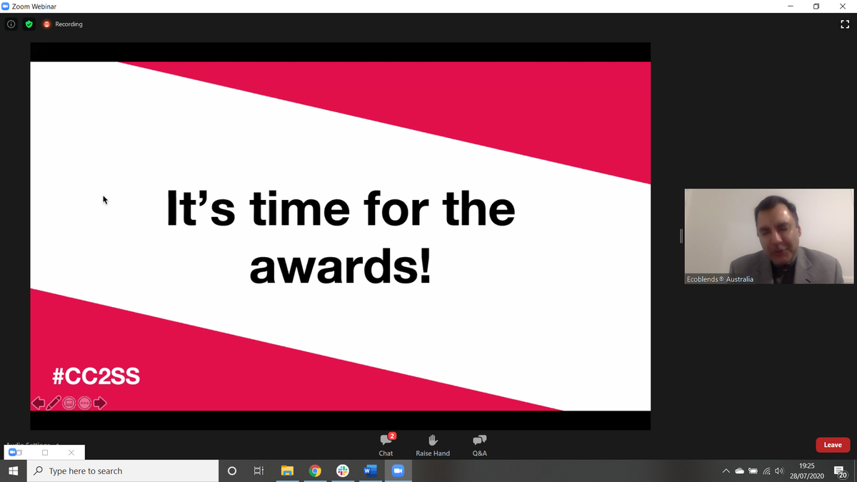 australia_tsn's tweet photo. It's awards time! ๐๐
Up first, a HUGE congratulations goes to The People's Choice winner Ranjit @EcoBlendsAus
#CC2SS #StartupVic https://t.co/vYVffy0s2B