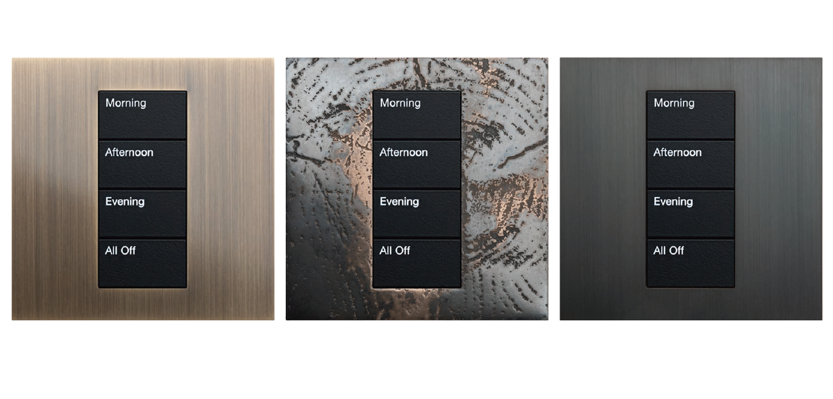 Lutron_EU's tweet photo. Seeking the perfect finish for your latest #HomeRenovation project? Check out our #wallplates, #dimmers and #controls - from polymer to glass or metal, available in a range of colours. 
https://t.co/AlvPlMHthE https://t.co/psEkKV74hZ