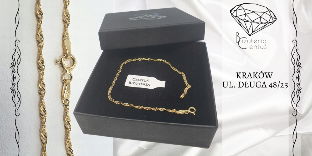 KantorCentus's tweet image. Szukasz pięknego prezentu dla swojej partnerki w dobrej cenie? Podaruj jej naszą śliczną bransoletkę o splocie typu #singapur!
Sprawdź też inne dostępne u nas wyroby!
bit.ly/BransoletkaSin…
bit.ly/KantorCentus

#bransoletka #allegro #złoto #biżuteria #złotabiżuteria #kraków