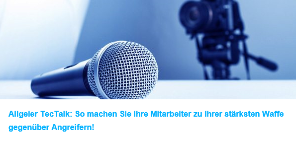 #SecurityAwareness bei Mitarbeitern schaffen und so die „Sicherheitslücke Mensch“ schließen – ganz einfach? In unserem aktuellen #TecTalk #Podcast mit unserem Geschäftsführer Anselm Rohrer erfahren Sie es! allgeier-it.de/mediathek/podc… #Unternehmen #Informationssicherheit