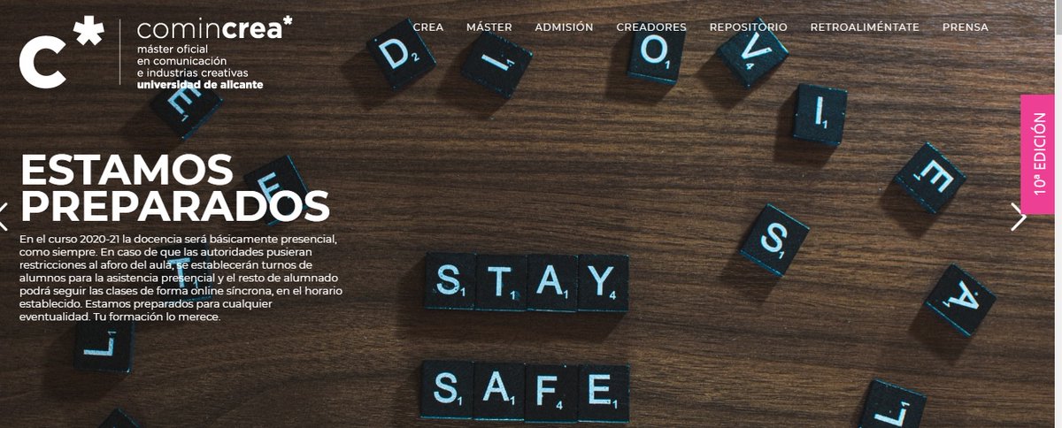 ¡Estamos preparad@s! En 2020-21 docencia presencial, como siempre. Si hubiera restricciones de aforo en aula, habrá turnos para asistencia presencial y el resto podrá seguir las clases online, en el horario establecido. Tu formación lo merece!!! <a href="/UA_Universidad/">Universidad de Alicante UA</a> <a href="/EconomicasUA/">EconomicasUA</a>