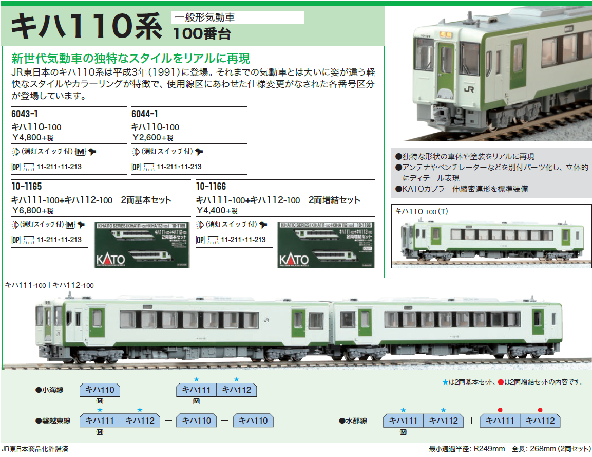 カトー キハ110国鉄色 小海線