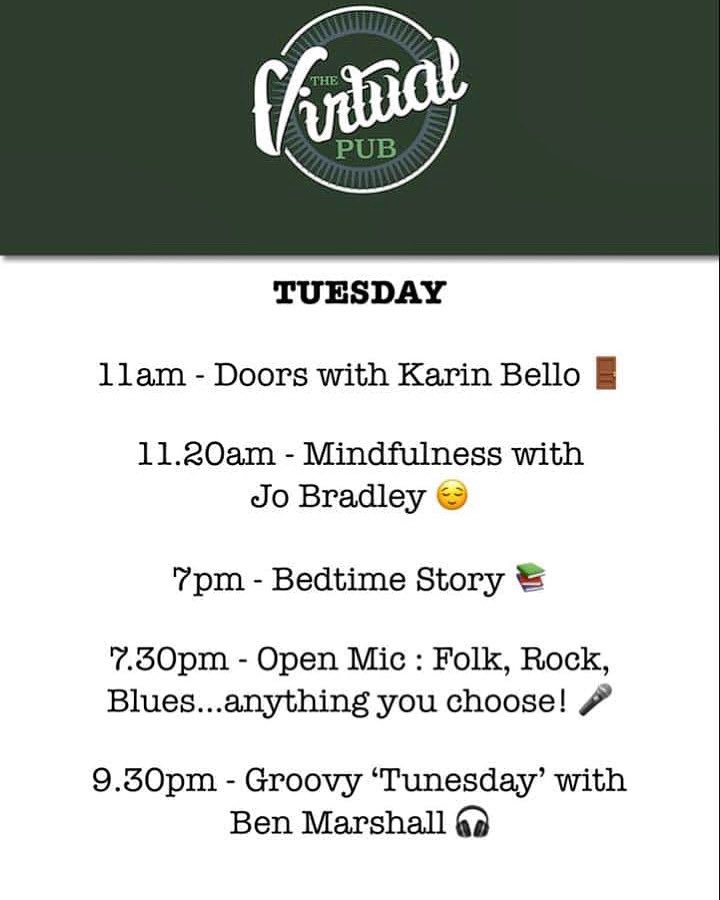 It’s TunesDay @the_virtual_pub join us on our Facebook page thevirtual.pub #hopeinnmeltonmowbray #facebooklive #tunesday #mindfulness #bedtimestories #openmic #openmicnight #singers #muscian #music #dj #djset  #groovy #joinus #peace #love #immunity #ourcommunity