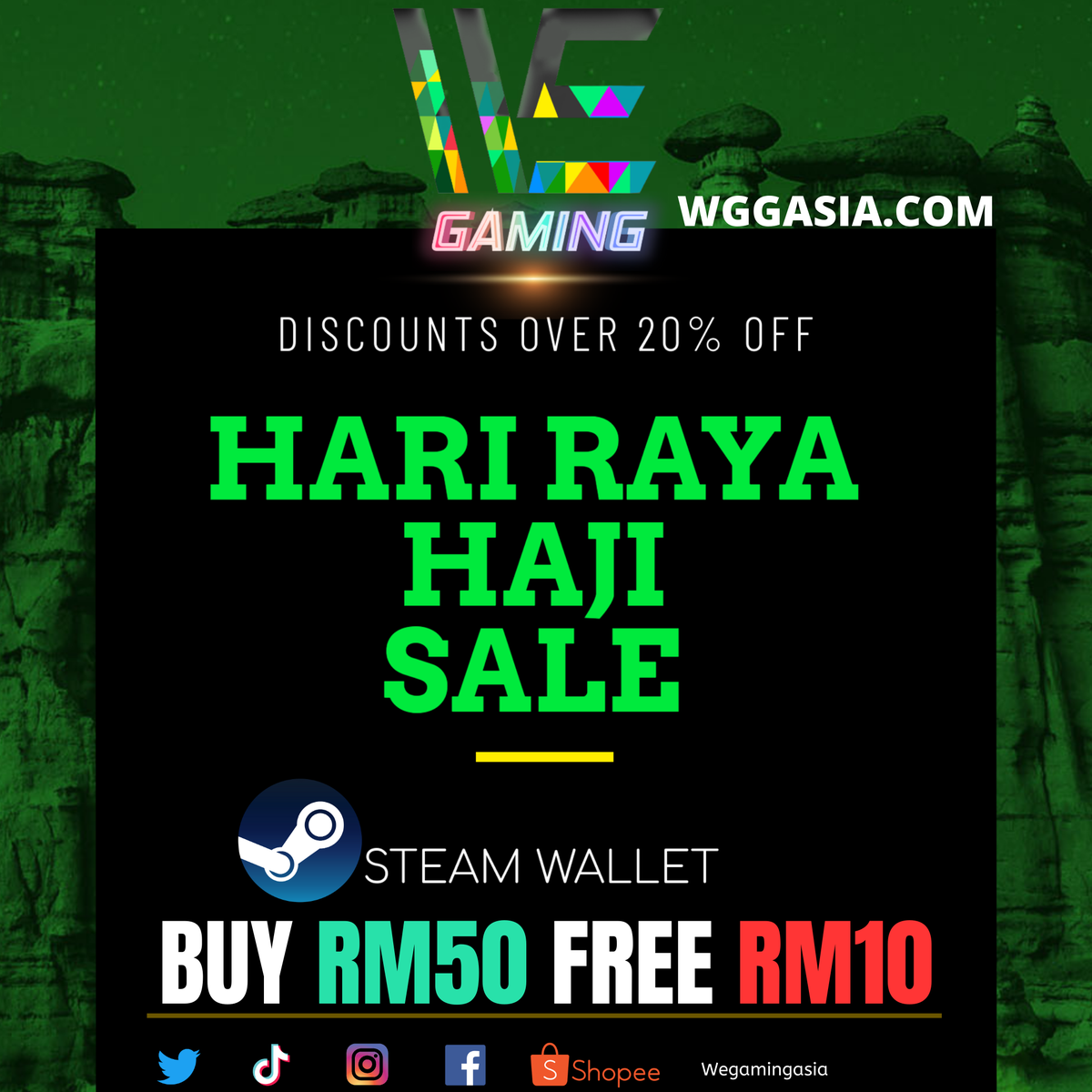 wegamingasia's tweet photo. HARI RAYA HAJI SALE
29TH JULY - 31 JULY 2020
BUY RM 50 STEAM WALLET
FREE RM10 STEAM WALLET
Top up now!
https://t.co/XPcSQquGZN
#wegamingasia #wggasia #steamwallets #steam #sale #harirayahaji https://t.co/jEisC96Suf