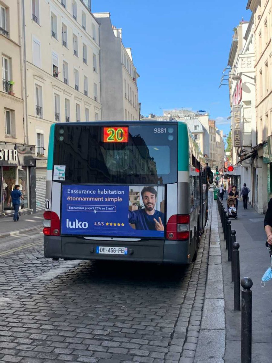 getluko's tweet photo. Vous l'avez vu passer ? Notre publicité s'affiche également sur les bus parisiens cette semaine.
#insurtech https://t.co/IwLlEONvpZ