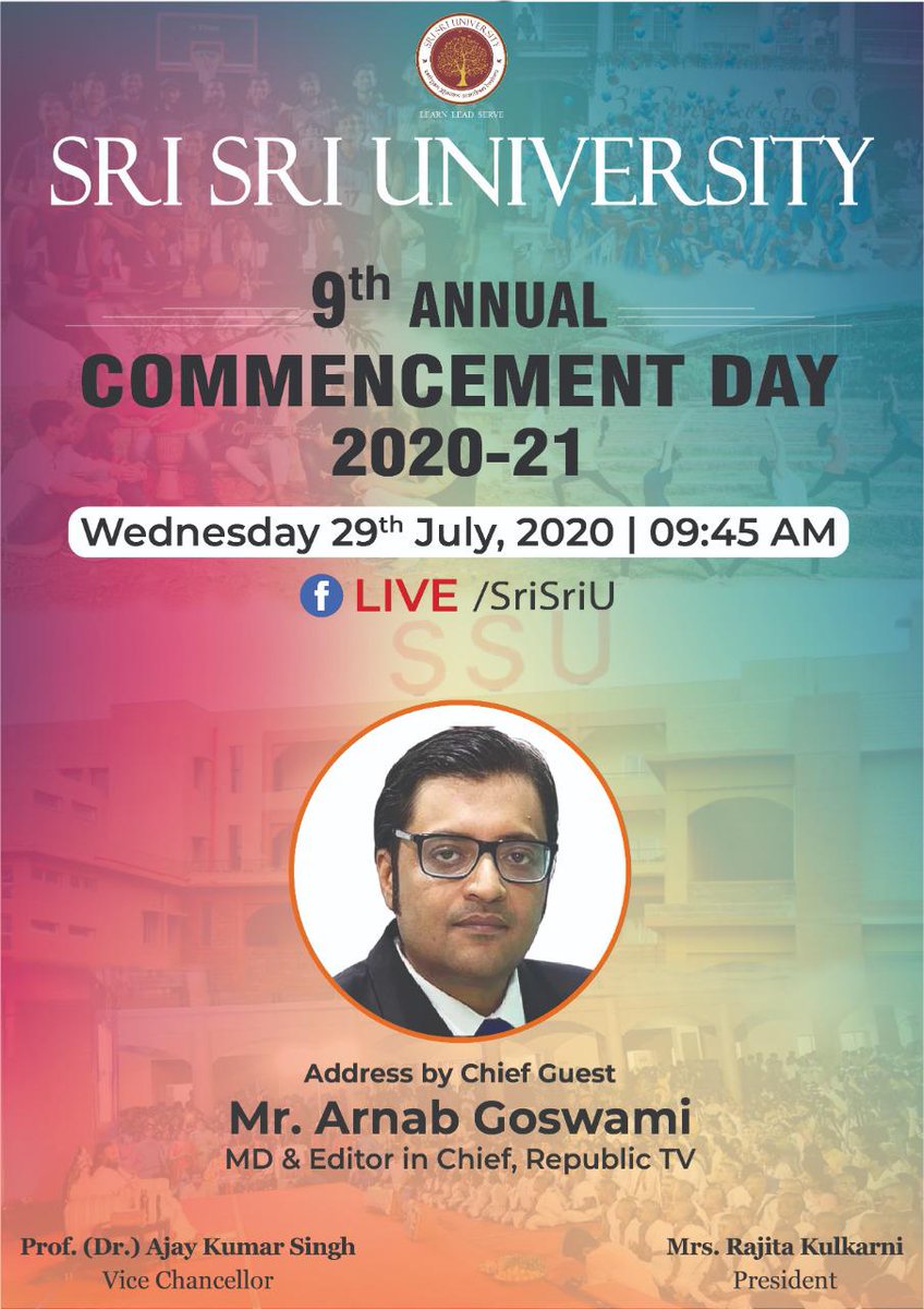 Vice Chancellor - Sri Sri University tweet media