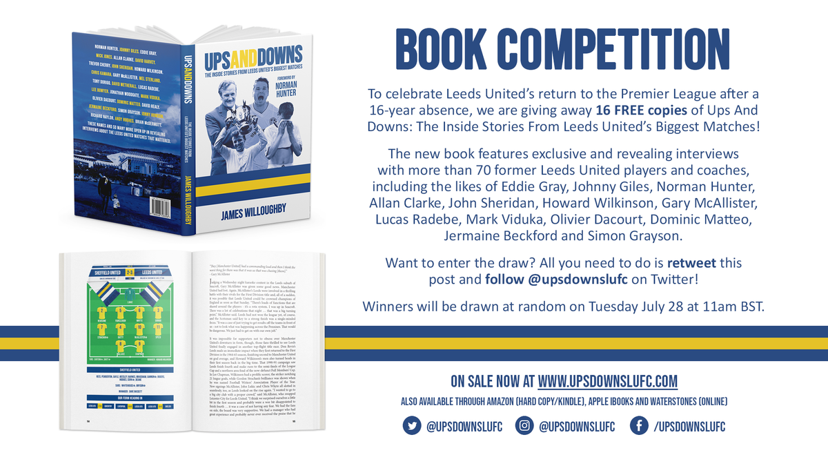 upsdownslufc's tweet photo. Thanks to the 800+ people who entered our competition but entries have now closed ... time to give away some books!

Good luck!

#LUFC https://t.co/6sr2dhZ5E1