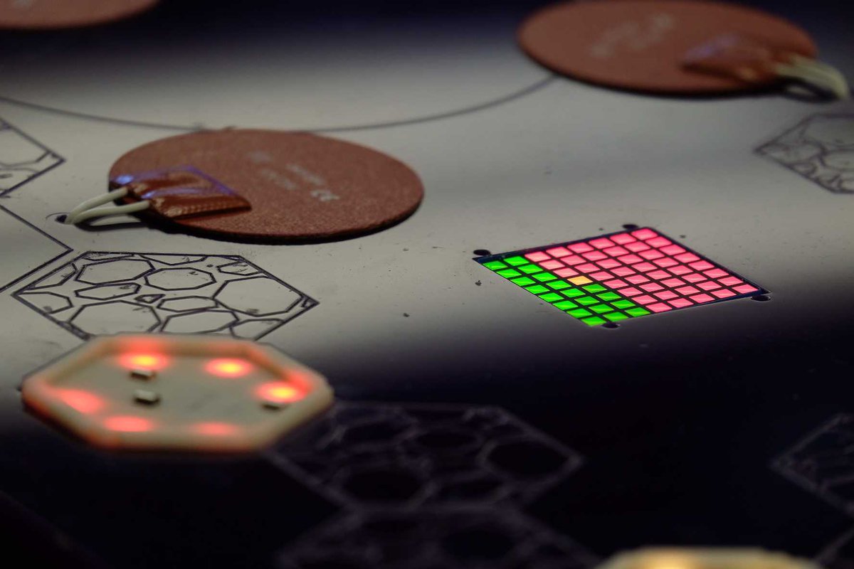 StoryFutures_RH's tweet photo. Our Immersive Mental Health Fellows are developing prototypes to promote mental health #PlayWellForLife are developing an #AR board game which includes wellbeing challenges. Here's a sneak preview! #SpoilerAlert #yesthosearedragoneggs https://t.co/oxx1KUtRhT