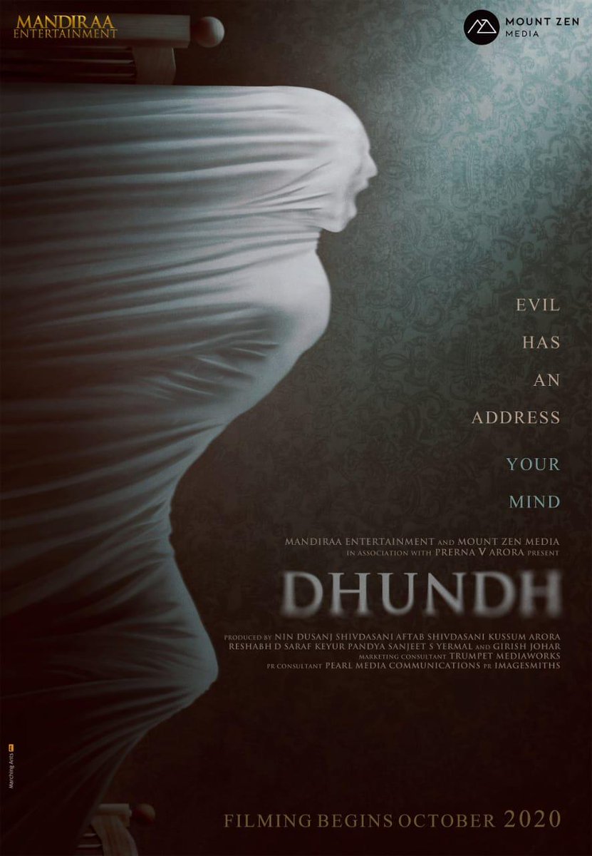 Love the subject Poster has doubled the eger ness level #Dhundh @DhundhTheFilm @mandiraa_ent @IKussum
