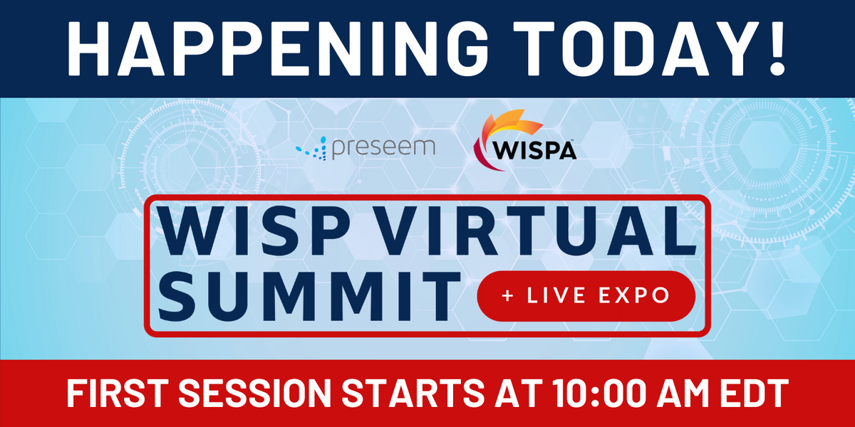 preseem's tweet image. Today&apos;s the day you&apos;ve been waiting for! The WISP Virtual Summit is here!

Access the Summit by going to hubs.ly/H0sXjHF0 and get ready for our 10:00 AM EDT session, hosted by Claude Aiken (@ctaiken) of @WISPAnews

#WISPVIRTUALSUMMIT2020 #WISPVIRTUALSUMMIT