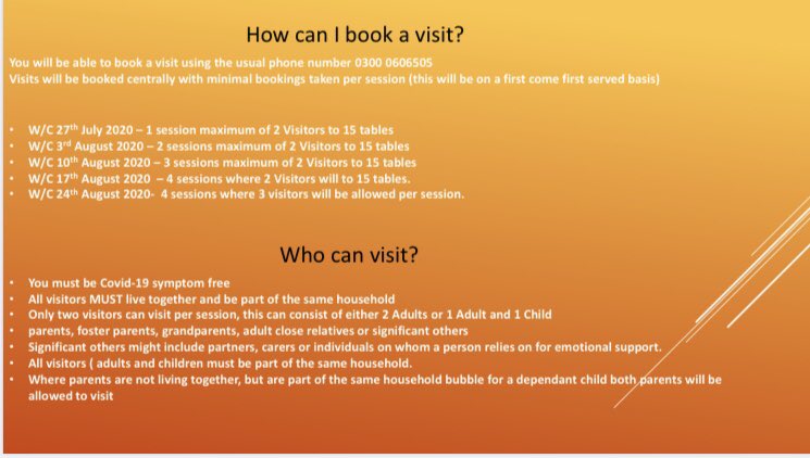 stafford_hmp's tweet image. We are pleased to say our visits can restart from tomorrow, following a few amendments to ensure safety for all. Below is more information for any visitors