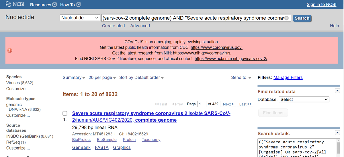 Javier__CB's tweet photo. Según encontramos en Pubmed, se ha secuenciado el genoma completo de SARS-CoV-2 en más de 8600 personas por todo el mundo. Me pregunto qué tendrán si no existe este coronavirus 🤔 https://t.co/jF0iCvdynx https://t.co/skqVtHrY2M