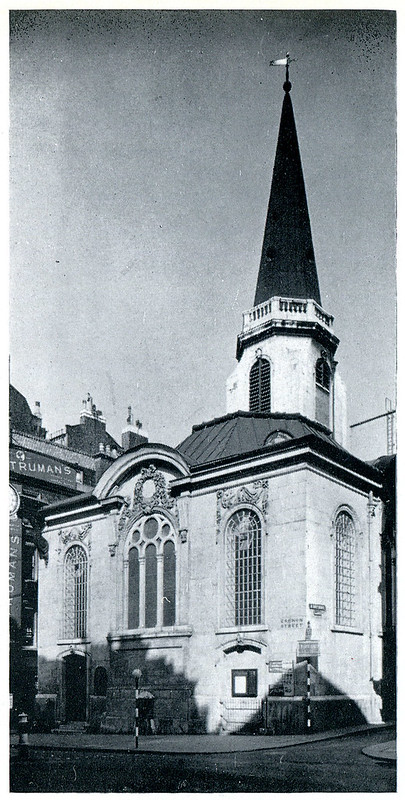 Some City of London churches as they were/as they are.St Swithin London Stone, Cannon Street. From 1930s London guide & 'London City Churches' by AE Daniell, 1907. Working church destroyed in firestorm 29 December 1940. Not rebuilt.  http://www.simonknott.co.uk/citychurches/060/church.htm #LondonCityChurches