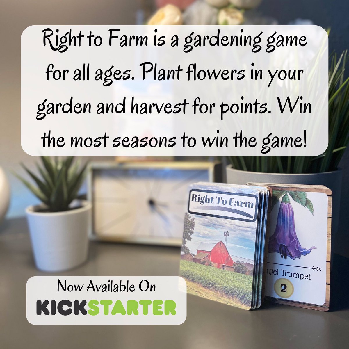 wolfbeardgames's tweet photo. Perfect as a quick game or play all night. You won’t wake up sore the morning after playing in this garden!
Back Right to Farm on Kickstarter today!
•LINK IN BIO•
#righttofarmgame #kickstarter #cardgames #tabletopgames #wolfbeardgames #supportsmallbusiness https://t.co/LGxsK34s1F
