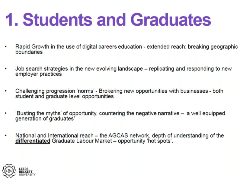 ADHaxi's tweet photo. Lots of good examples from @MarkStow about how University Careers Services are supporting students and graduates through the current challenging times in the graduate labour market(s) #SupportingGraduates https://t.co/bwkeyWh7y0