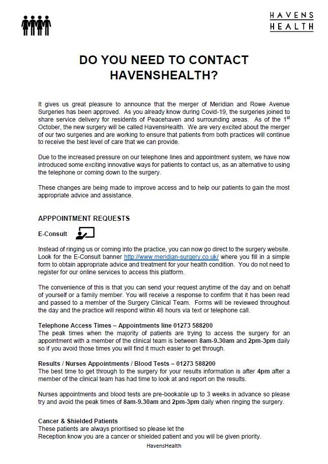 HavensHealth's tweet photo. Please read the below information posters, these provide you with different methods of booking an appointment with us. https://t.co/IvPI4j8RAC