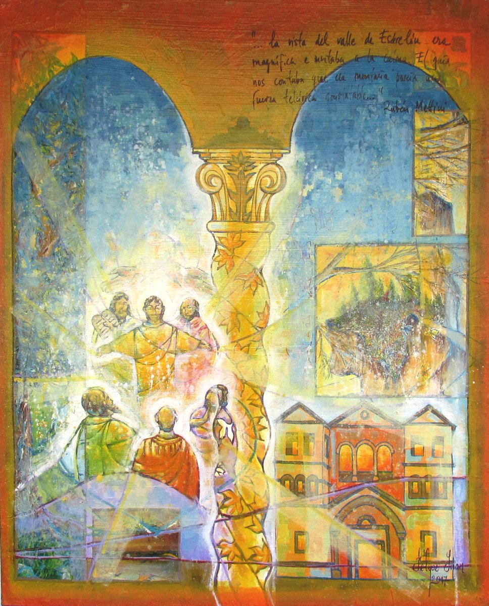 felipejuanarte's tweet photo. Hola, buen día.
Como cada semana, comparto alguito por aquí...
Toca otra obra de la Serie #ParteLuz dedicada a lugares sagrados o religiosos.
Obra XIX: #MonteTabor #Nazaret
Mixta s/madera · 80x100
@MonteTaborNazar @MonteTaborST @MHSFNazaret https://t.co/ulHVSgW2rQ