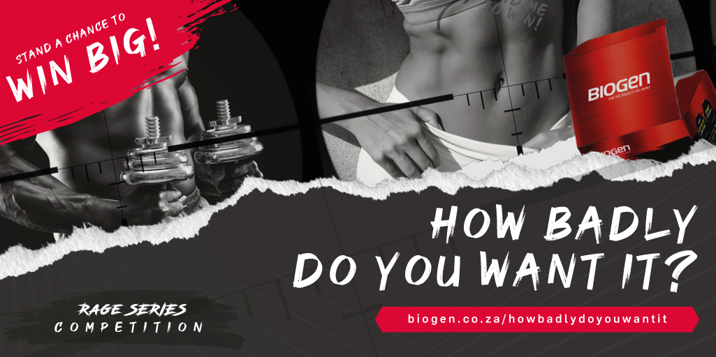 BiogenSA's tweet photo. #HowBadlyDoYouWantIt ?! Enter & stand a chance to WIN!
Join the Biogen team on a LIMITED EDITION QUEST and stand a chance to WIN a 1 of 50 #BiogenRAGE products, as well as a grand prize of a R10,000 hamper.🤩
#Biogen #competition
Sign up NOW
👉 https://t.co/BDi7YNFLCw https://t.co/DjuF3xcHZY