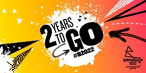🎉 Today marks TWO years to go until the start of #Birmingham2022 and we can’t wait! 

We’re super excited our amazing athletes will get to showcase our incredible sport on home soil 🙌

#2YTG