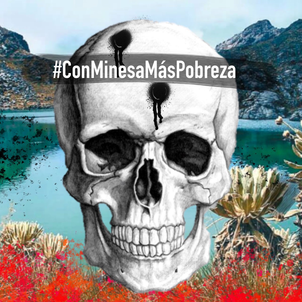 diegocaricatura's tweet photo. #ConMinesaMasPobreza  es falso que la explotación del Páramo de Santurbán es responsable.  El oro y el dinero solo van a parar a los bolsillos de quienes otorgan licencias y se llevan el oro de Colombia. Al pueblo colombiano solo le queda sed y pobreza.
 ¡OJOS ABIERTOS POR FAVOR! https://t.co/DB5rt9vEKt