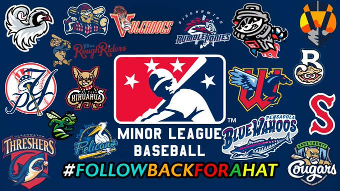 theriverturtles's tweet photo. #FollowBackForAHat round three is underway! How can you enter to win a hat from one of our @MiLB friends? ⬇️

🧢: Follow us! (@PulaskiYanks)
🧢: Retweet this tweet
🧢: Reply with what you love most about Minor League Baseball

Winner will be chosen Friday 7/31 at noon! https://t.co/5RZMgHY0B3