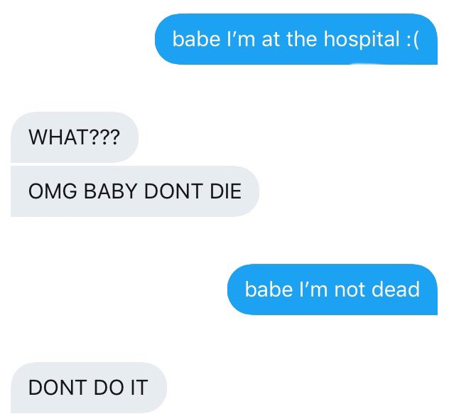 Dragon Age characters as 'I'm at the hospital' texts, a thread: