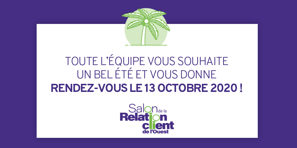 SRCOuest's tweet photo. Nous vous souhaitons un bel été et avons hâte de vous retrouver à la rentrée pour parler d #emotion dans la #relationclient - RDV le 13 octobre à #Nantes https://t.co/ysn638avIV