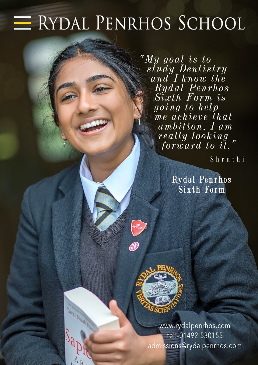 RydalPenrhos's tweet photo. Thanks to Shruthi, Year 11, for being the face of Rydal Penrhos School this Summer.

Rydal Penrhos Sixth Form will reopen on Thursday 3rd September... https://t.co/sgYQsbYbda