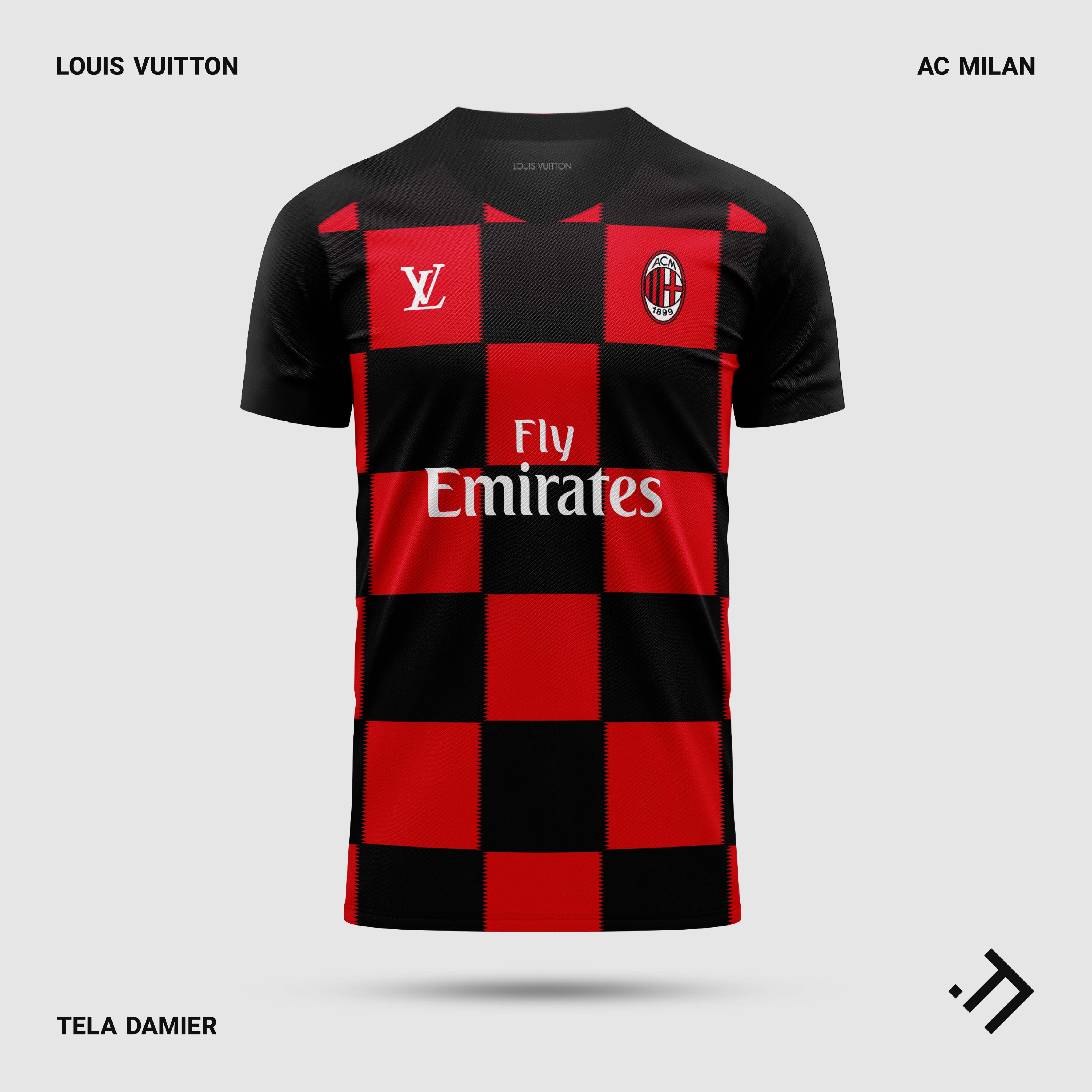 XユーザーのNicola Trivieriさん: 「AC Milan e Louis Vuitton insieme?⚫🔴 Che ne  pensi?😈📩 La maglia home prende ispirazione dall'iconico pattern della  tela Damier Louis Vuitton, inventato