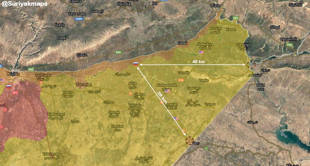 in conjunction with  #SAA reinforcements in the recent weeks towards Raqqa (Ayn Issa-Tall Siman) & Hasakah with the aim of counterbalance American influence near the Semalka and Yadoudiyah border crossings if the reports of a new russian base in Dayr Al-Ghassan becames true (11)