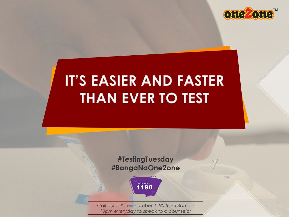 With the self testing kits testing has been made so easier #BongaNaOne2one #TestingTuesday