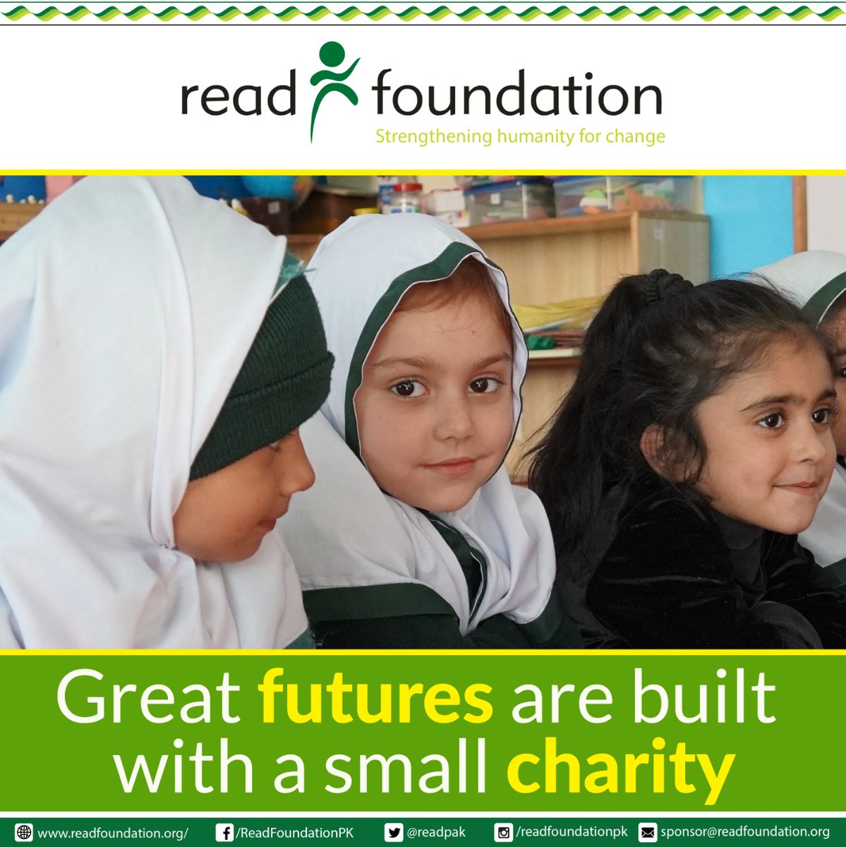 READPak's tweet photo. 11341 orphans in our schools are getting Complelty Free Education. Come and Save Their Future. #SupportREADFoundation
#WeStandWithPTA https://t.co/OhJ3jjiTOG