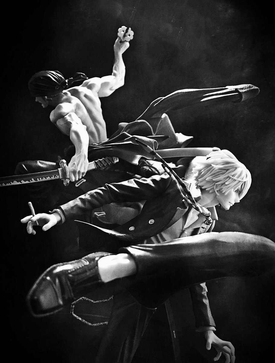 Lefty モノクロの双璧詰め合わせ フィギュアをモノクロにするとかっこいい ワンピースフィギュアを投稿しよう Onepiece Roronoazoro Sanji