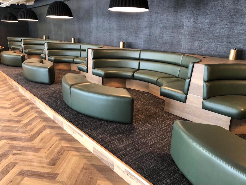 Lignify1's tweet image. Our booth seating installed across the Pennines, made in Lancashire for Yorkshire!