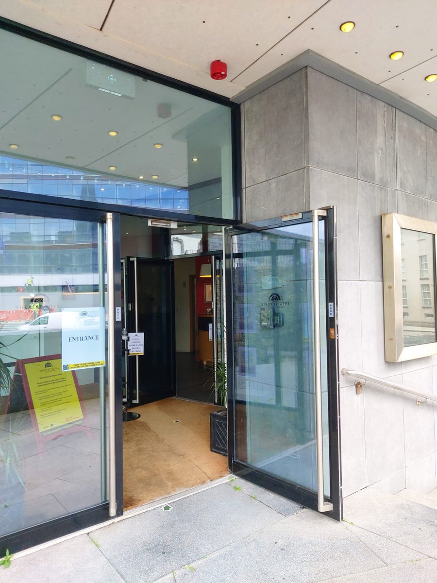 theatreroyalw's tweet photo. Our doors are open!

Welcome back...

The Theatre Royal box office has opened its doors today and the team looks forward to welcoming our audience.

We have all of the highest hygiene and social distance measures in place.

#Waterford #SaveTheArts https://t.co/N4dxihpN4b