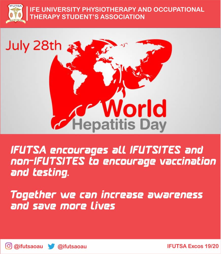 On this #WorldHepatitisDay, Ifutsa encourages vaccination and testing.

Together, we can create a hepatitis free future.💯

#WorldHepatitisDay2020 
#HepatitisFreeFuture 
#Ifutsaoau