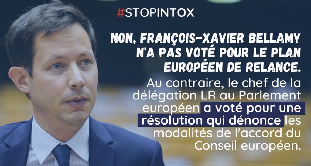 Thread 1/Faux  @fxbellamy!Comme le compte rendu du vote le prouve,vous avez bien voté la résolution en faveur du plan soutenu par  #MacronDans toutes les résolutions,il y a un vote sur des amendements et un vote final globalSeul,ce dernier vote approuve ou rejette TOUT le texte