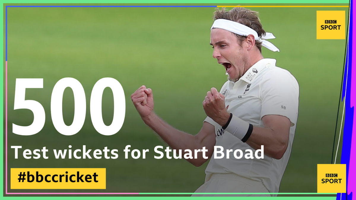 Stuart Broad has got 500 Test wickets for England!

Only six bowlers in history have taken more.

Full story: bbc.in/2CXxgp3

#bbccricket #ENGvWI
