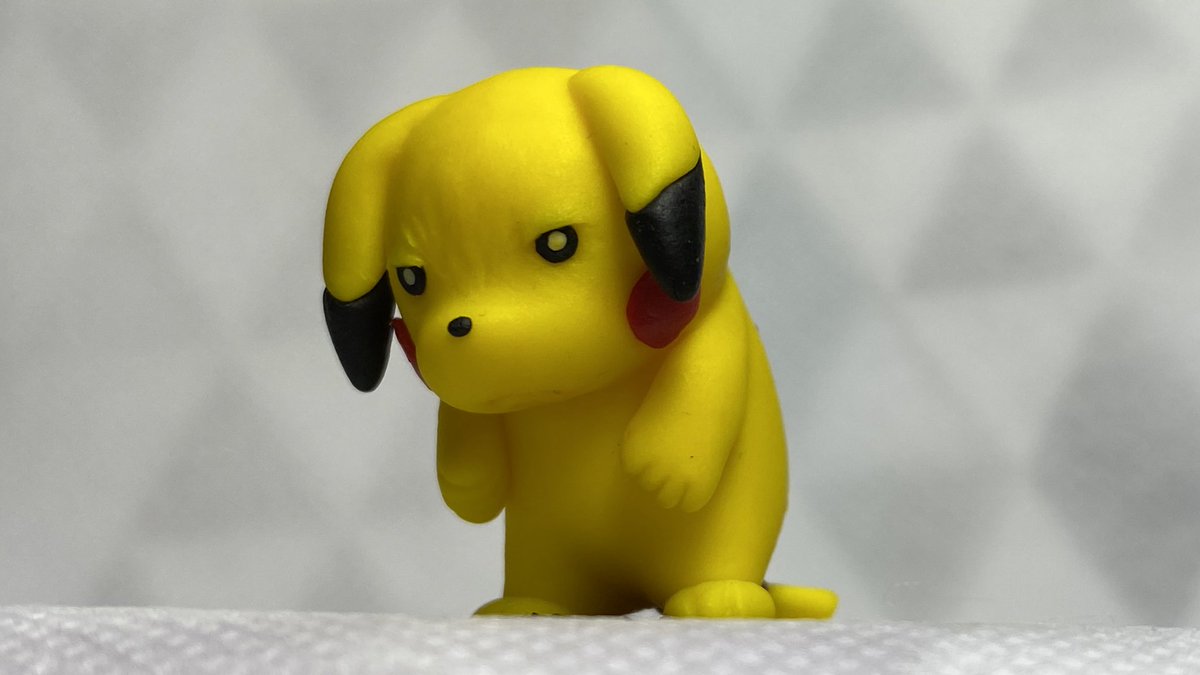 わらうさぎ 先週のスネてるピカチュウが可愛かったんで 作ってみた ちょっと犬系な顔になったか わらうさぎ 先週のスネてるピカチュウが可愛かったんで 作ってみた ちょっと犬系な顔になったか