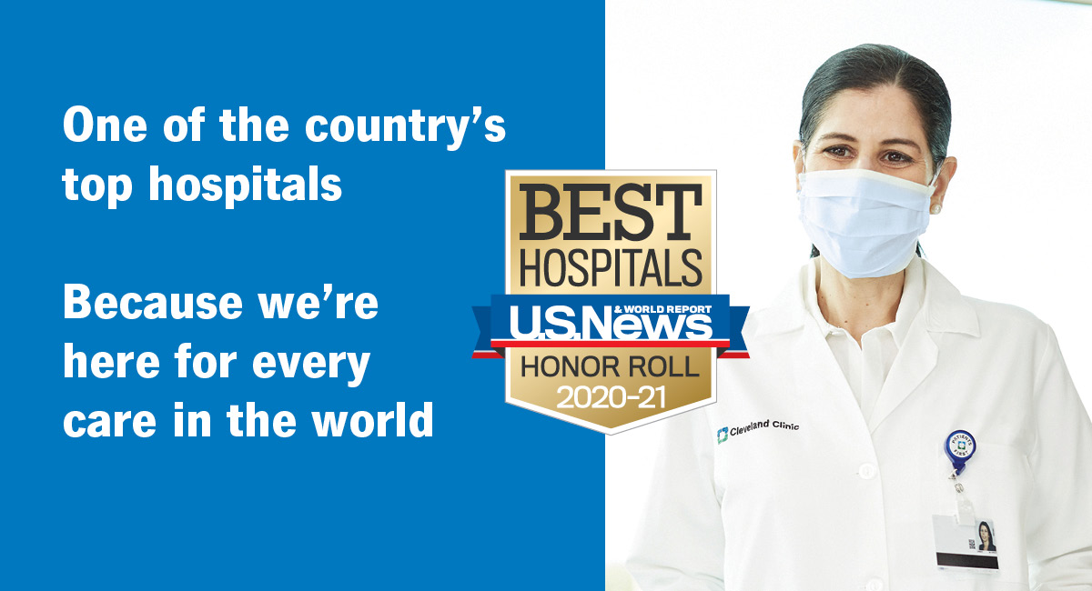 Cleveland Clinic (@clevelandclinic) on Twitter photo Congratulations to our Caregivers! We've been ranked one of the nation’s top hospitals by <a href="/usnews/">U.S. News & World Report</a>.
And we've received a #1 ranking for Cardiology and Heart Surgery for the 26th consecutive year. #BestHospitals
Learn more: cle.clinic/BestHospitals Congratulations to our Caregivers! We've been ranked one of the nation’s top hospitals by <a href="/usnews/">U.S. News & World Report</a>.
And we've received a #1 ranking for Cardiology and Heart Surgery for the 26th consecutive year. #BestHospitals
Learn more: cle.clinic/BestHospitals